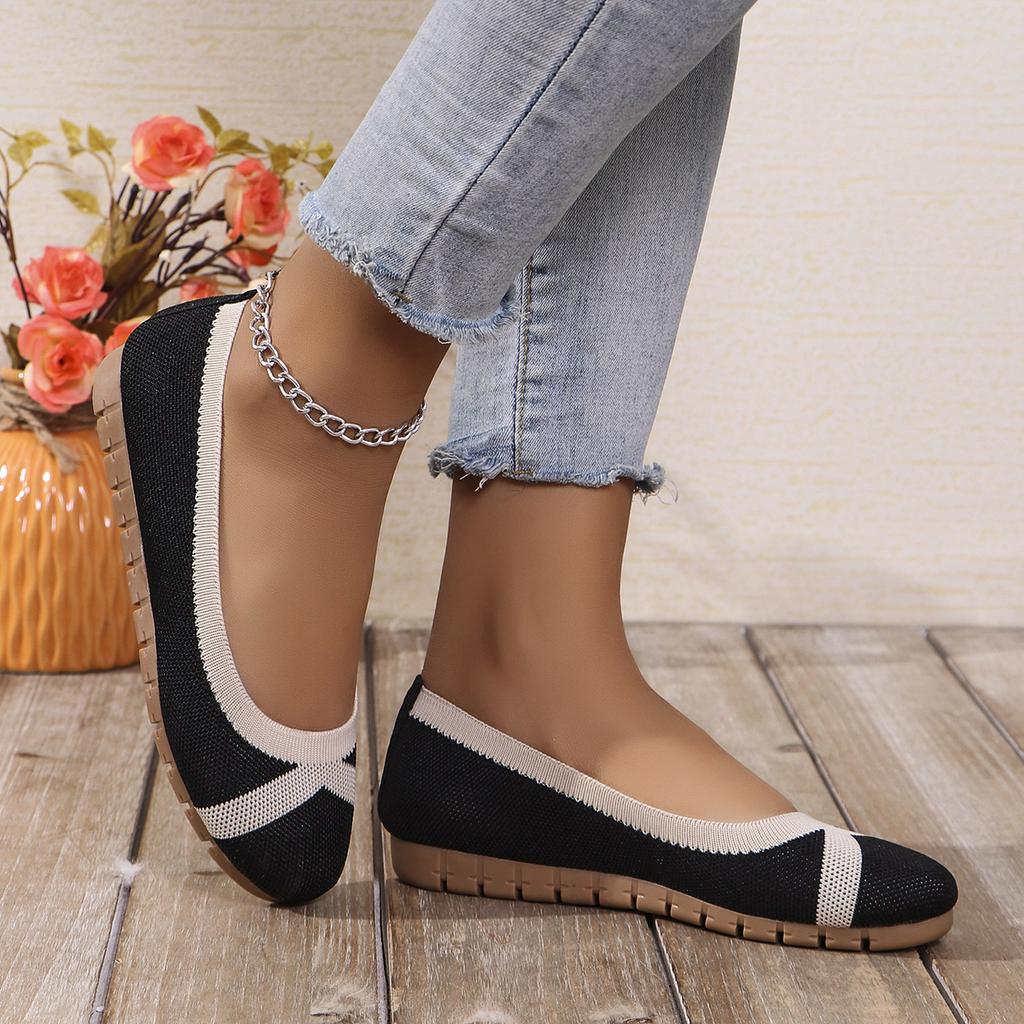 Damen Ballerinas Sommer Casual Flache Ballerinas Damenschuhe Gemütlich Rutschfest Walking Slipper Atmungsaktives Mesh Bequeme Schuhe für Damen