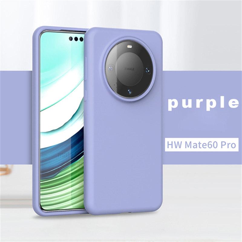 For Huawei Mate 60 Solid Color Case TPU Original Liquid Silicone Phone for Huawei Mate 60Pro 60 Pro Cover Anti-knock Accessories