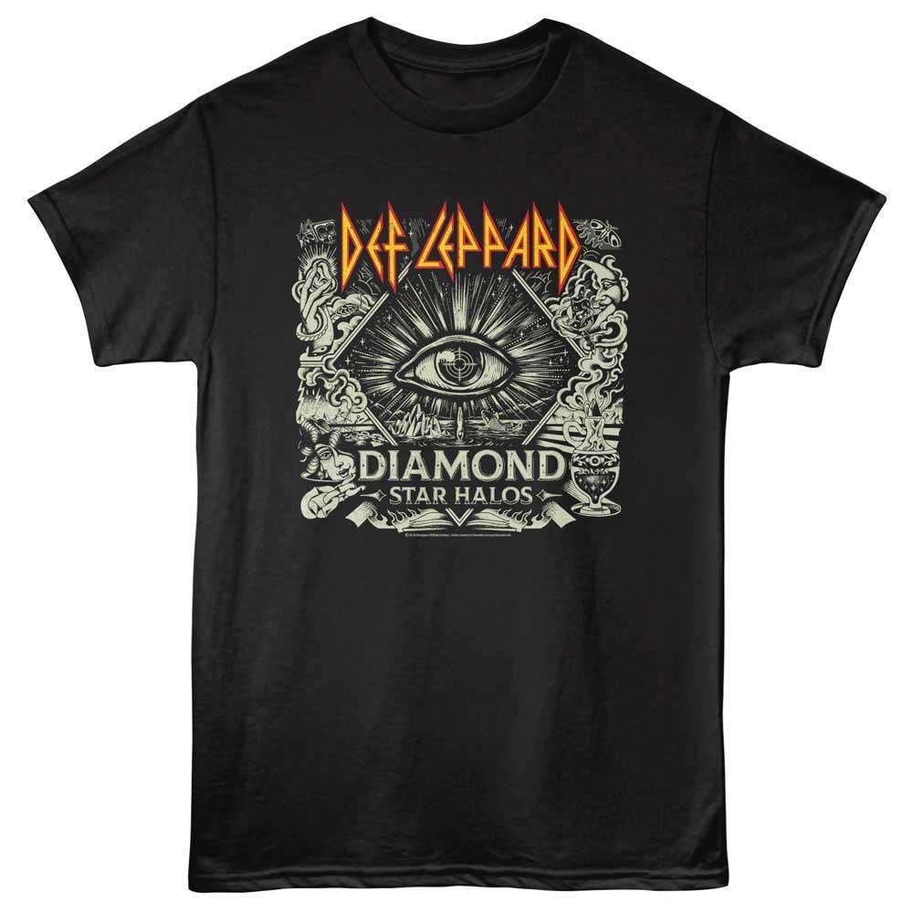 Def Leppard Diamond Star Halos Album Cover Men s T Shirt Rock Band Merch L