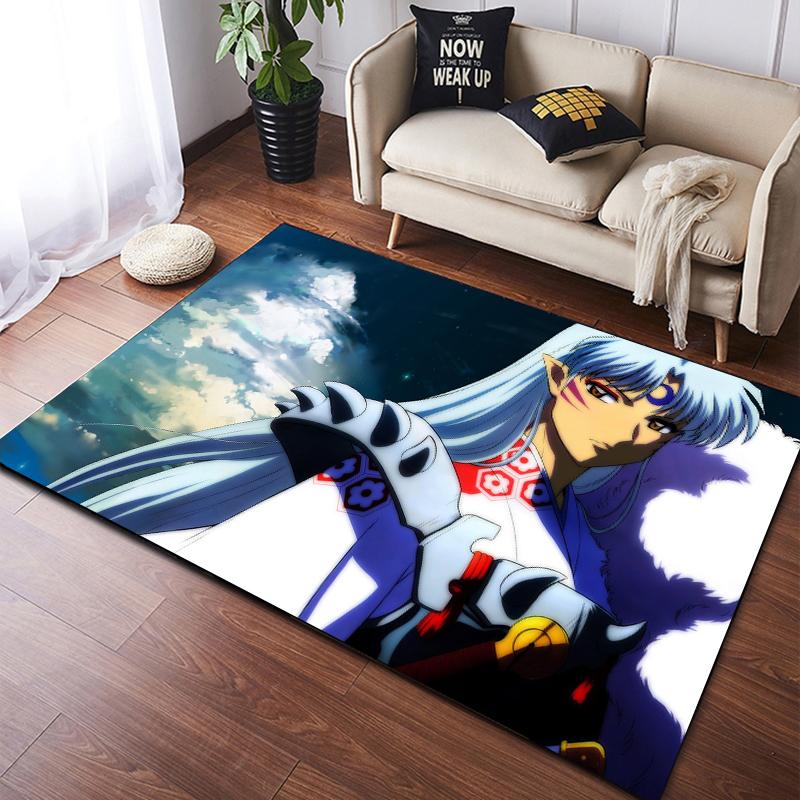 Anime Inuyasha Carpet Kitchen MatEntrance Doormat Bedroom Floor Decoration Living Room Carpet Bathroom Anti-slip Rugs