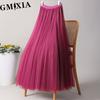 GMXIA 28 Colors Women's Fashion Casual Summer Spring Leisure Skirt