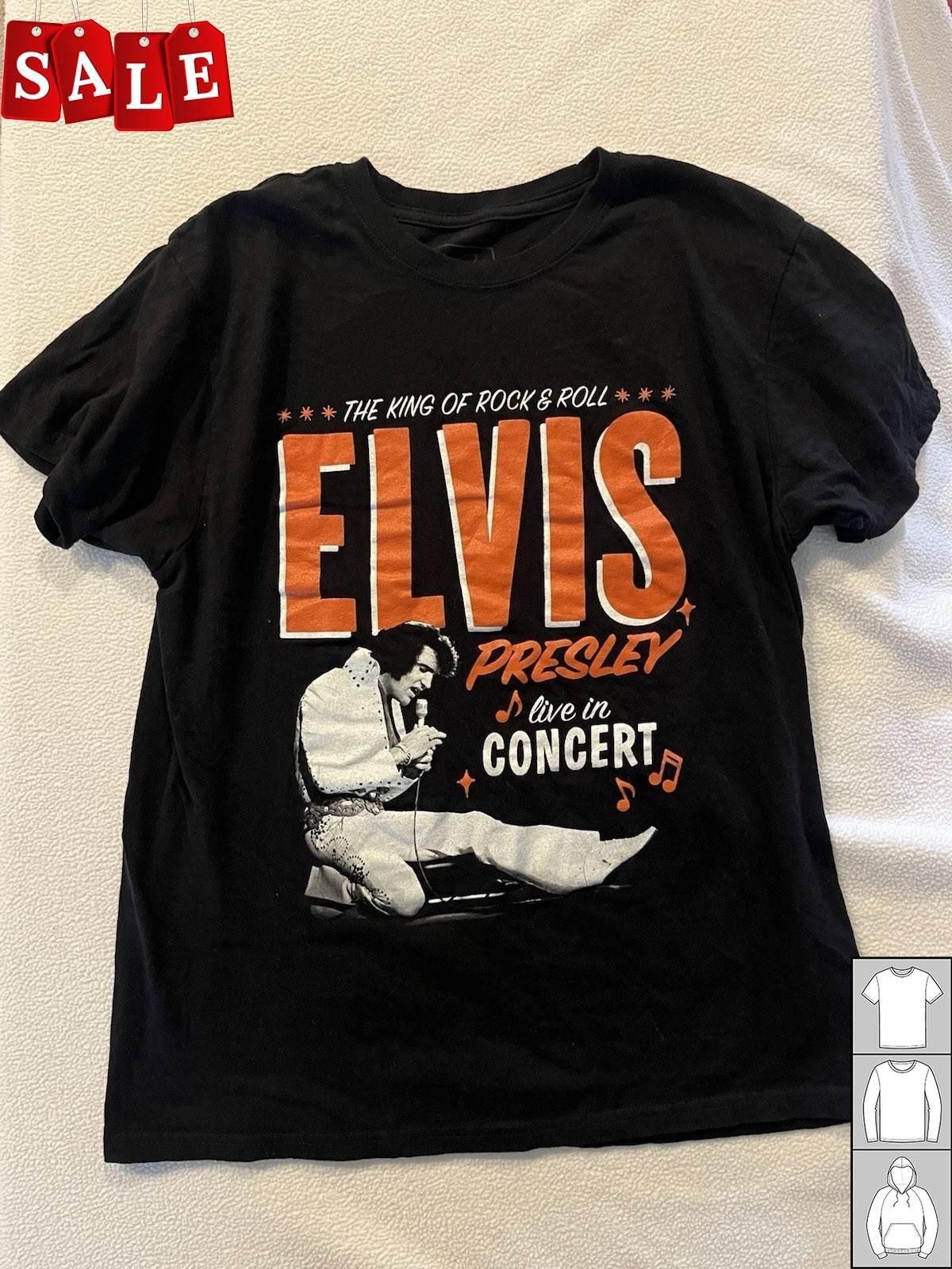 New Elvis Presley Live in Concert Gift For Fans S-5XL T-Shirt KK55 S