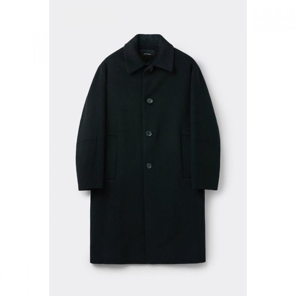 CuStomellow Men S Black caShmere Blended Balmacaan Coat Cwcaw25611bkx