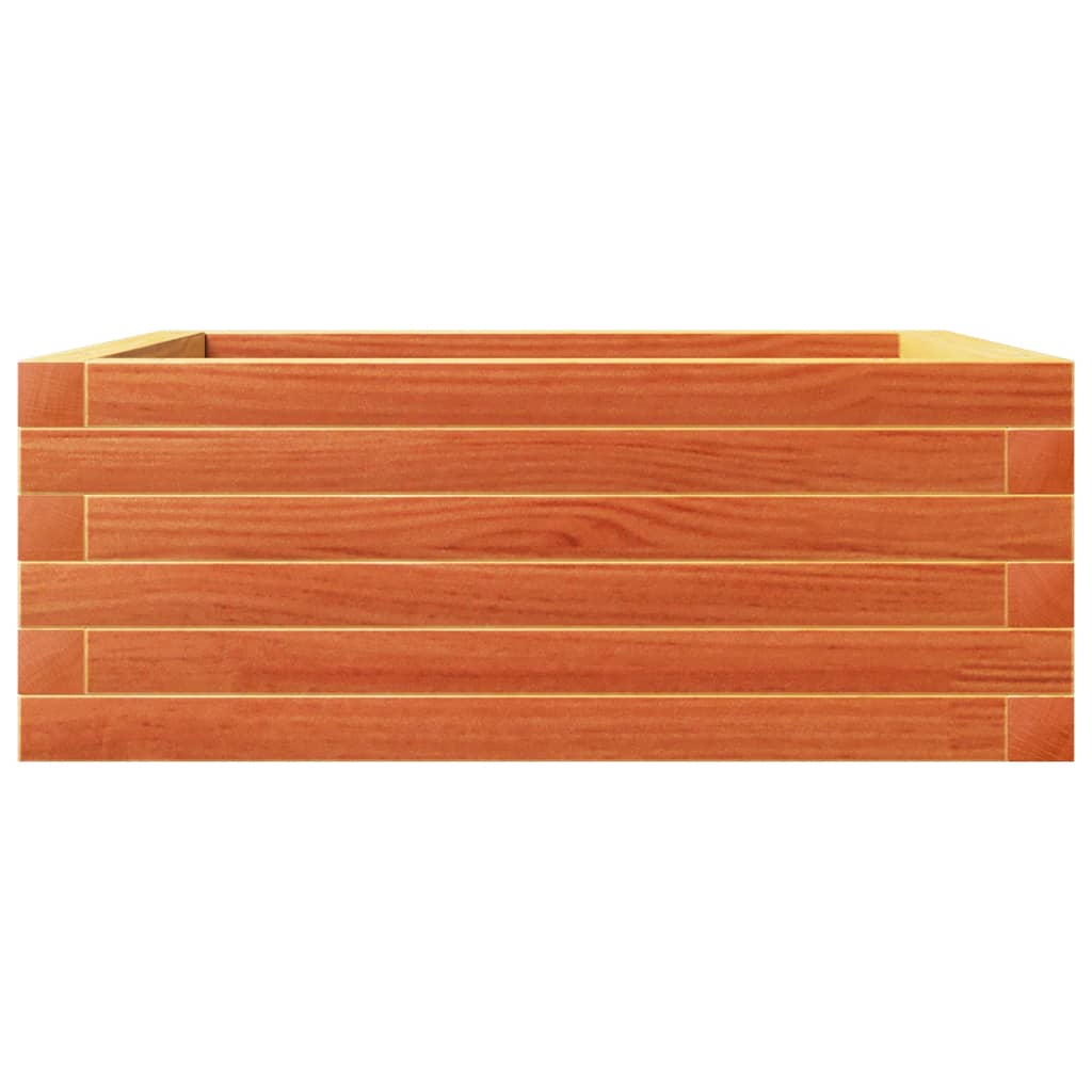 Plant Pot Wax Brown 60x60x23 cm Solid Pine Wood