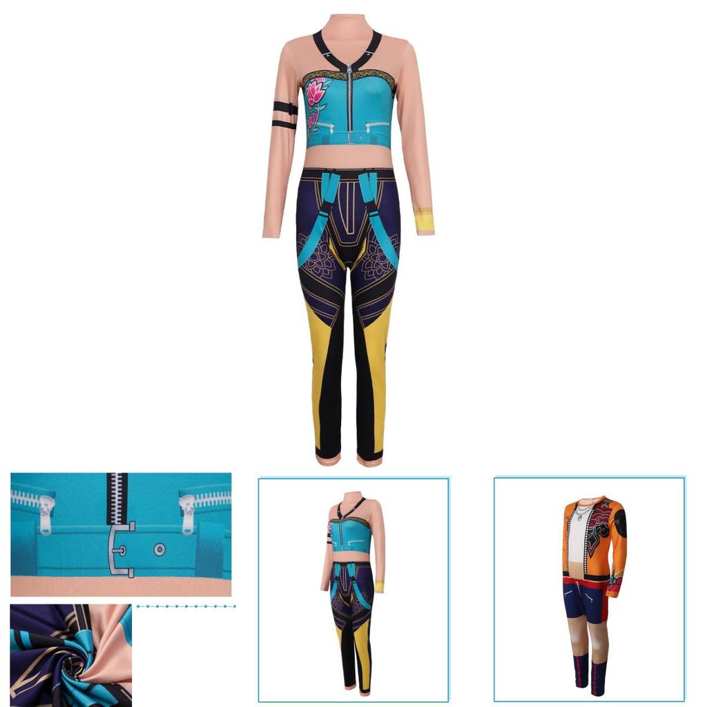 Kpop Demon Hunters Zoey Rumi Cosplay With Milk Silk Fabric For Game Anime Role Play