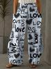 Casual Pants with a LOVE Print