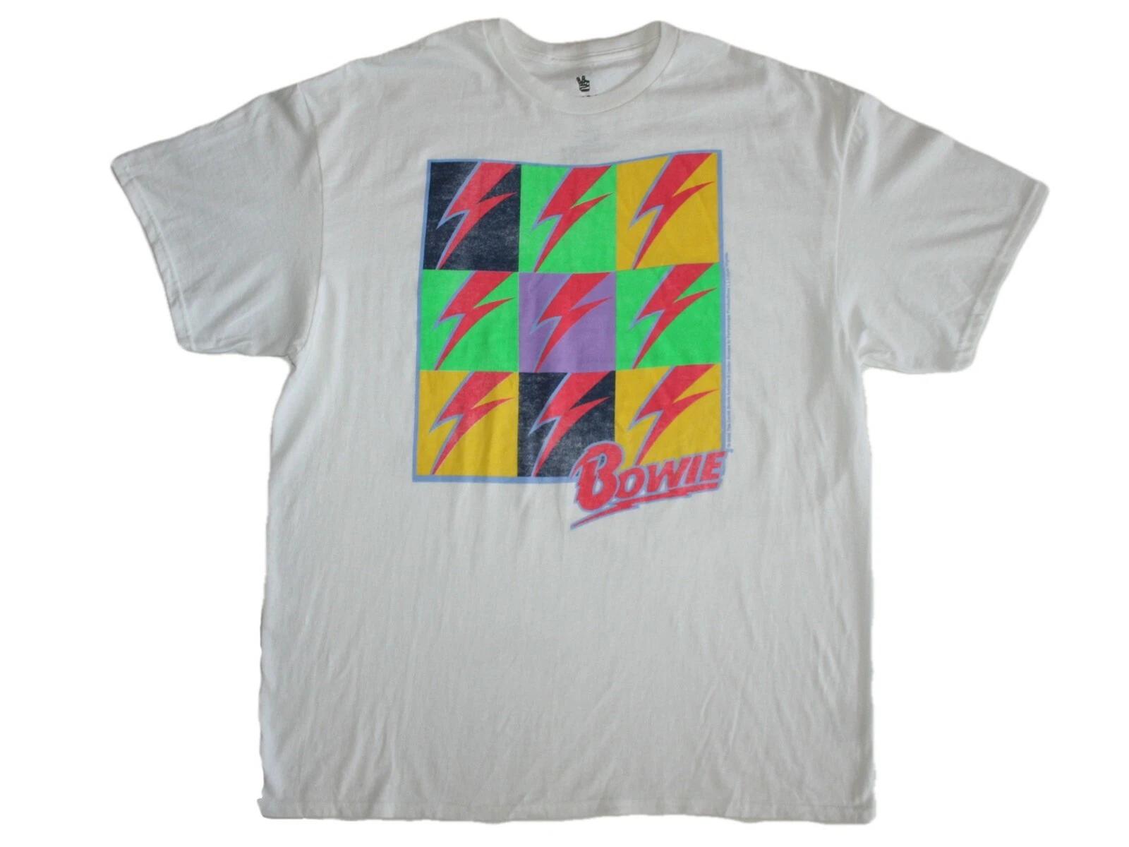 David Bowie Men s Lightning White T-Shirt NWT XXXXL