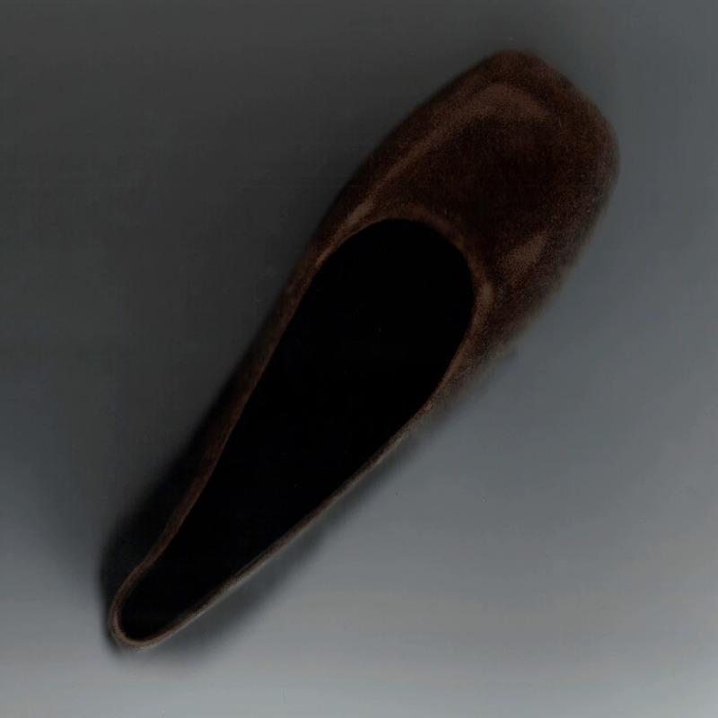 Sheepskin version~ Minimalist style square head shallow mouth ballet shoes single shoes women's spring versatile commuter shoes flat shoes