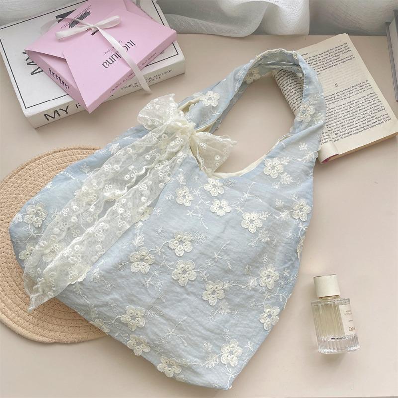 2 New Embroidered Literary and Artistic Little Fresh Fairy Cloth Bag Shoulder Handbag Commuting Large-capacity Vest Bag