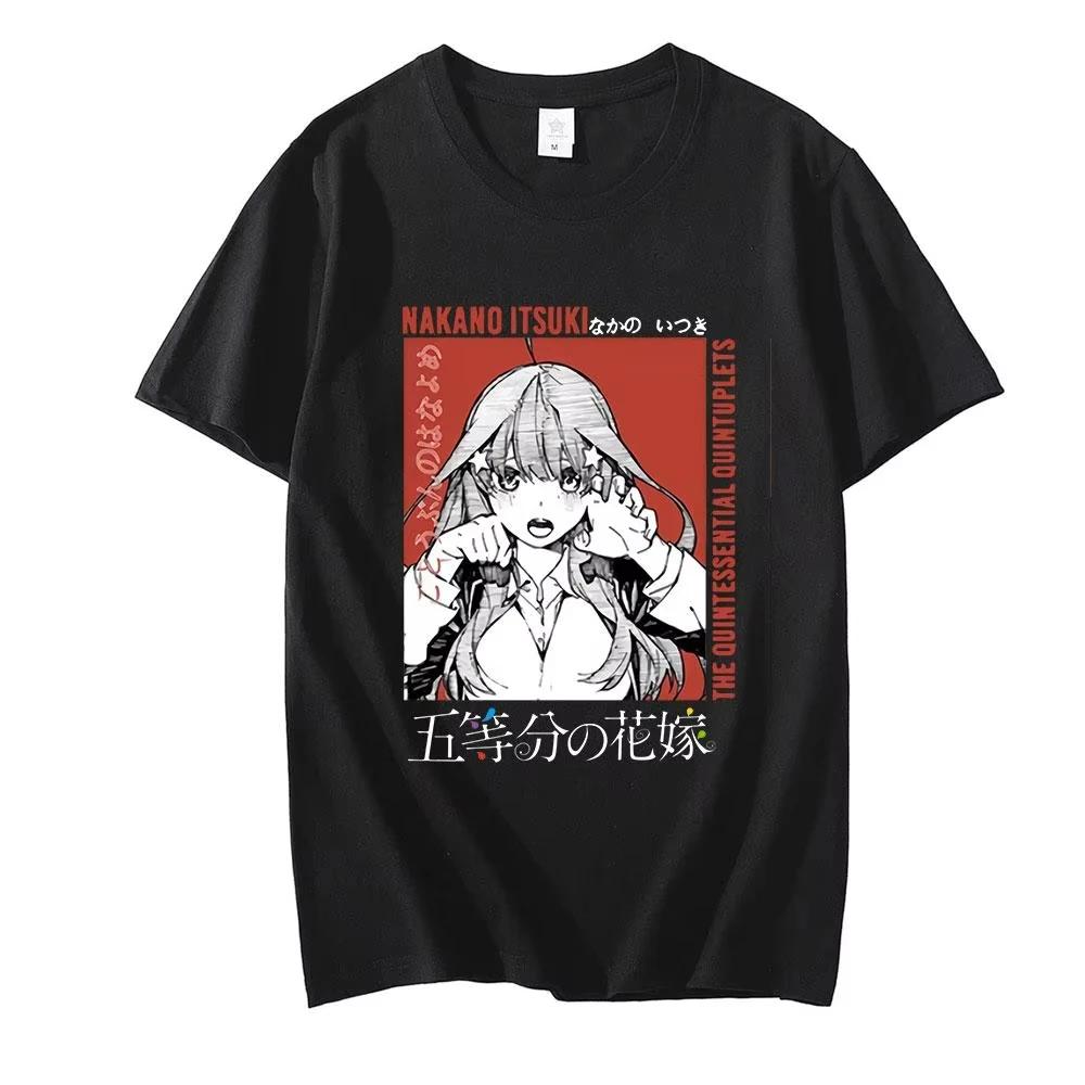 2026 summer The Quintessential Quintuplets Nino Nakano Anime T-Shirt Unisex Oversized Streetwear Cotton Short Sleeve Casual Tops