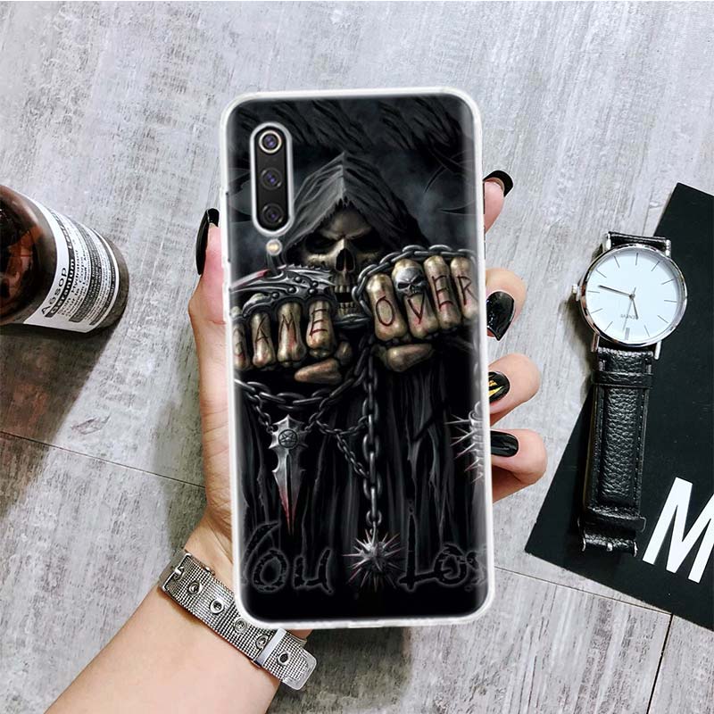Grim Reaper Skull Skeleton Phone Case For Xiaomi Redmi Note 15 14 13 12S 12 Pro Plus 11S 11E 11 11T 10S 10 Art Soft Pattern Cove