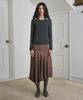 Simeteuligpeosenteu Satin Drape Skirt / Brown