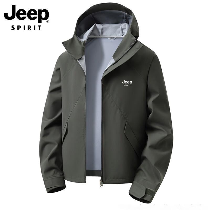 Jeep Men's Spring/Autumn Outdoor Windbreaker Jacket