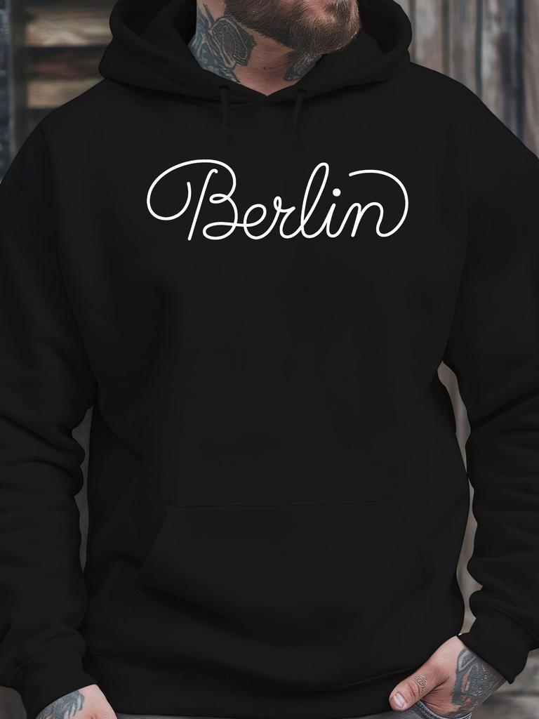 Berlin'S New Collection Features Autumn And Winter Velvet Sweatshirts for Men, Including Stylish Hoodies with American Trendy Prints, Perfect As Gifts