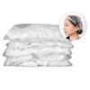 100pcs/set Satin Hat for Sleeping Shower Cap Sauna Disposable Plastic Bonnets Silk Women's Waterproof Pink Spa Salon Hotel Home