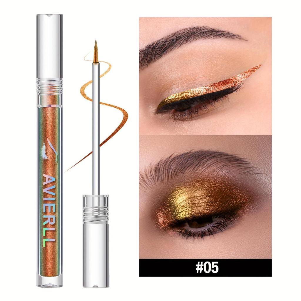 Stick Eyeliner Camaleonte 6 Colori Lunga Durata Ombretto Liquido Waterproof Stick Sottile Pennello Eyeliner Verde Blu Ombretto Altamente Pigmentato