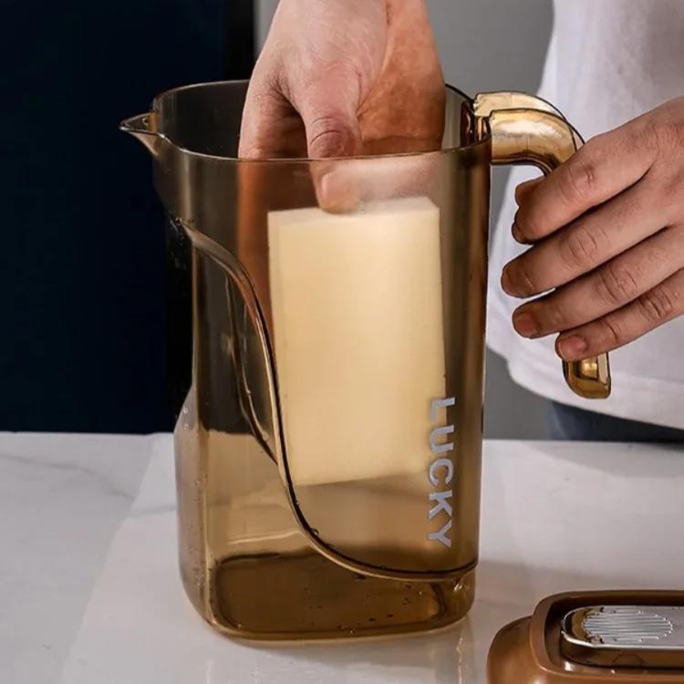 2200ml Cold Water Kettle Plastic Household Tea Making Juice Beverage Jug Food Grade Home Cold Drink Kitchen Bar Supplies Kettle