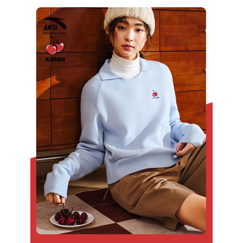 ANTA x Kirsh Women s Little Cherry Embroidered Round Neck Sweater 5480₽