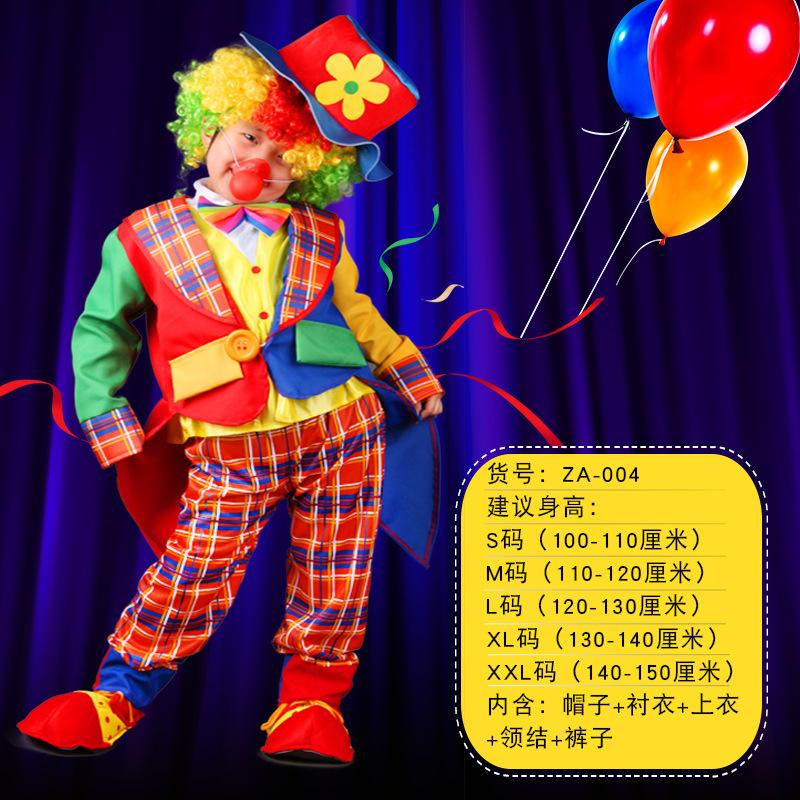 Kinder Clown Bühne Kostüm Kindergarten Aktivität Junge Mädchen Halloween Cosplay Outfit