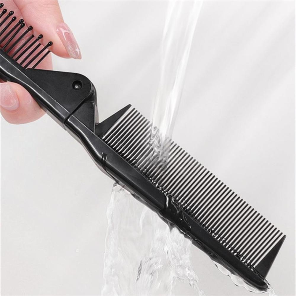 1pc 2 In 1 Double Headed Folding Hair Comb Portable Travel Hair Brush Compact Hair Comb Collapsible Pocket Brush