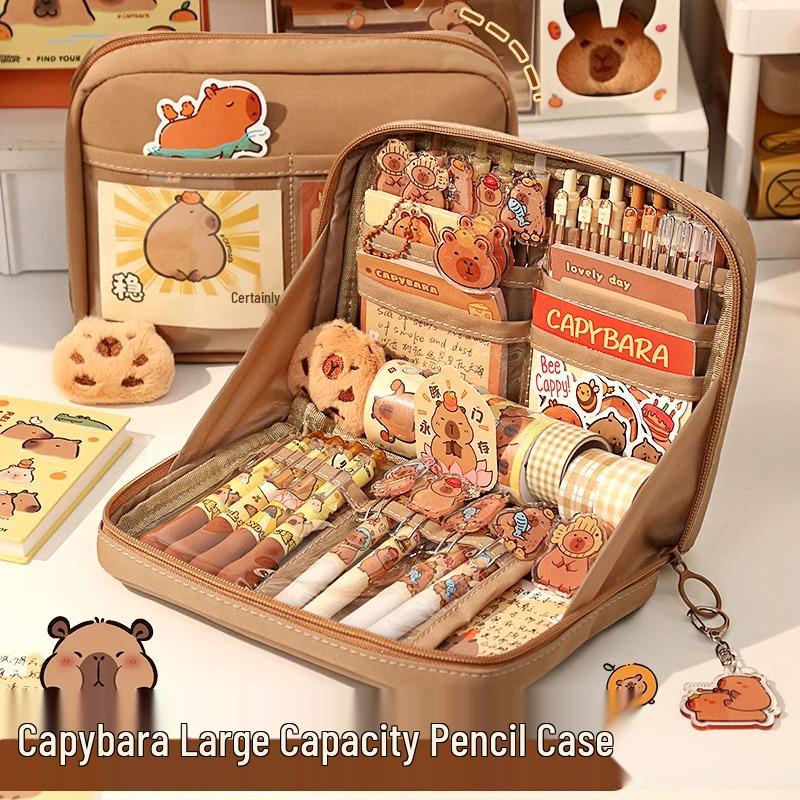 Capybara Large Capacity Pencil Case for Girls and Boys In Primary and Junior High School