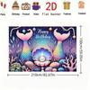 2D Underwater Ocean Mermaid Backdrop, Purple & Pink Birthday Decoration Background