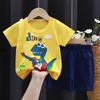 2025 Kids' Short Sleeve Summer Pajama Set - Boys and Girls Baby T-shirt and Shorts