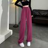 Narrow version wide-leg pants women's spring and summer new straight casual high-waisted thin high-end drape design suit pants
