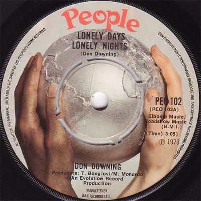7-Zoll-Schallplatte DON DOWNING - Lonely Days, Lonely Nights PEO102 People 1973 UK Soul/Funk Gebraucht