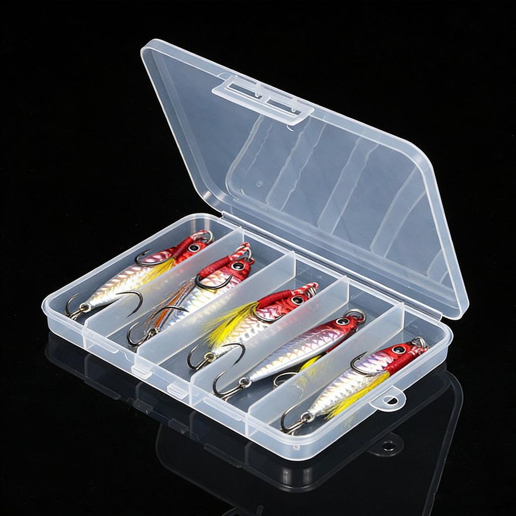 Transparent Bait Storage Box Compartment Fishing Bait Organizer Case Fishing Hook Protective Holder for Fishing Enthusiast