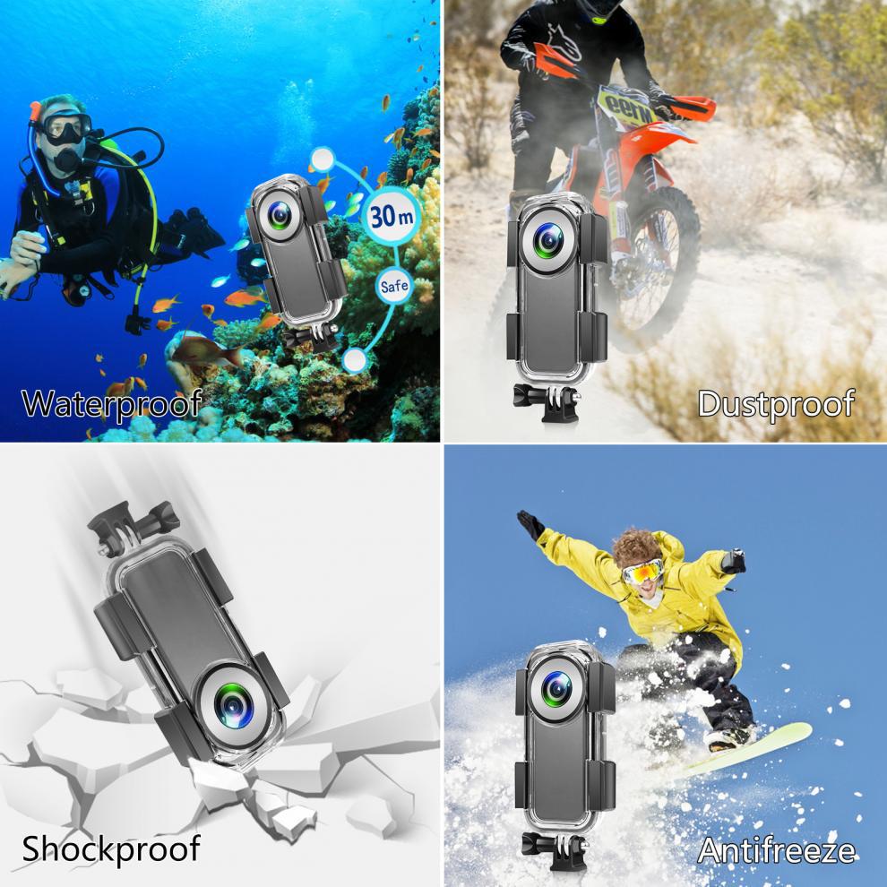 PULUZ Waterproof Diving Case for Insta360 ONE X2 Camera - 30m Depth