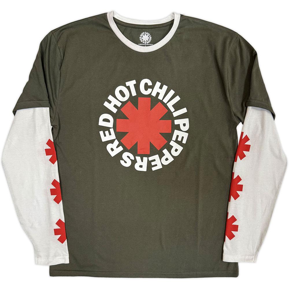 Red Hot Chili Peppers Unisex Adult Classic Asterisk Layered Long-Sleeved T-Shirt