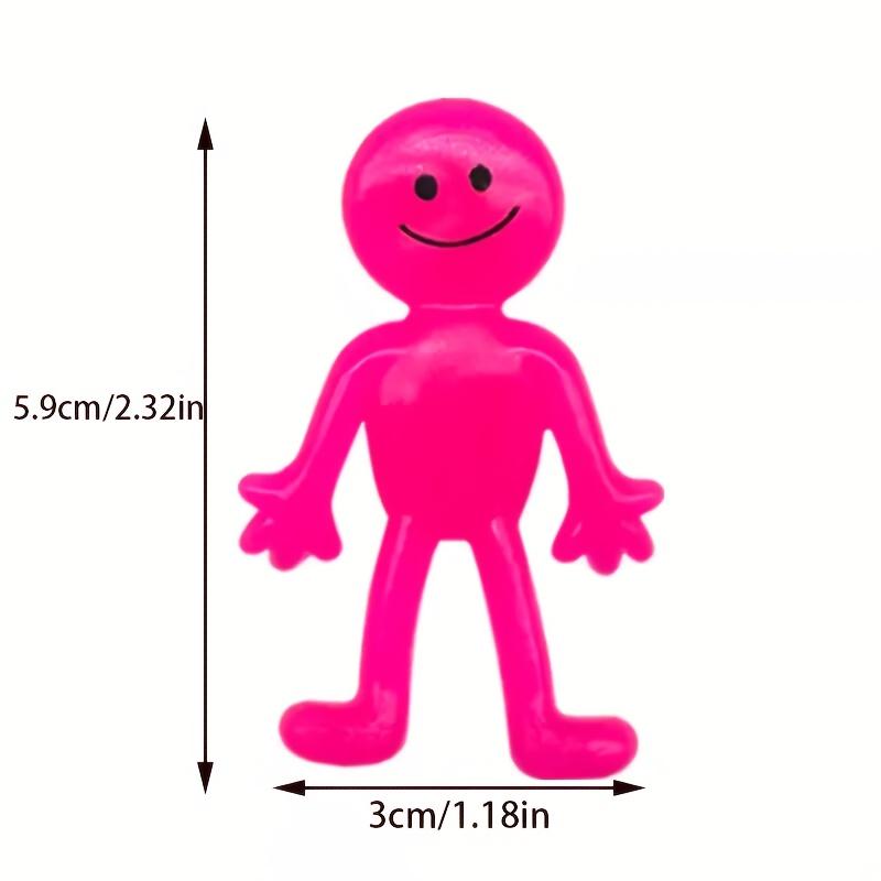 12pcs Mini Smile Figures Sticky Bouncy Relief Toys Kids Birthday Party Favor School Prizes Carnival Gift Goodie Filler Pinata