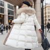 Parkas de Lana de Cordero y Algodón Cálidas y Esponjosas con Cuello con Capucha Abrigo Largo Medio Chaqueta de Invierno con Cremallera