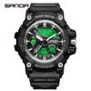SANDA 3179 Digital Men Watch 50M Waterproof Watch Dual Display Quartz Sports Watch for Men Luminous Relogio Masculino