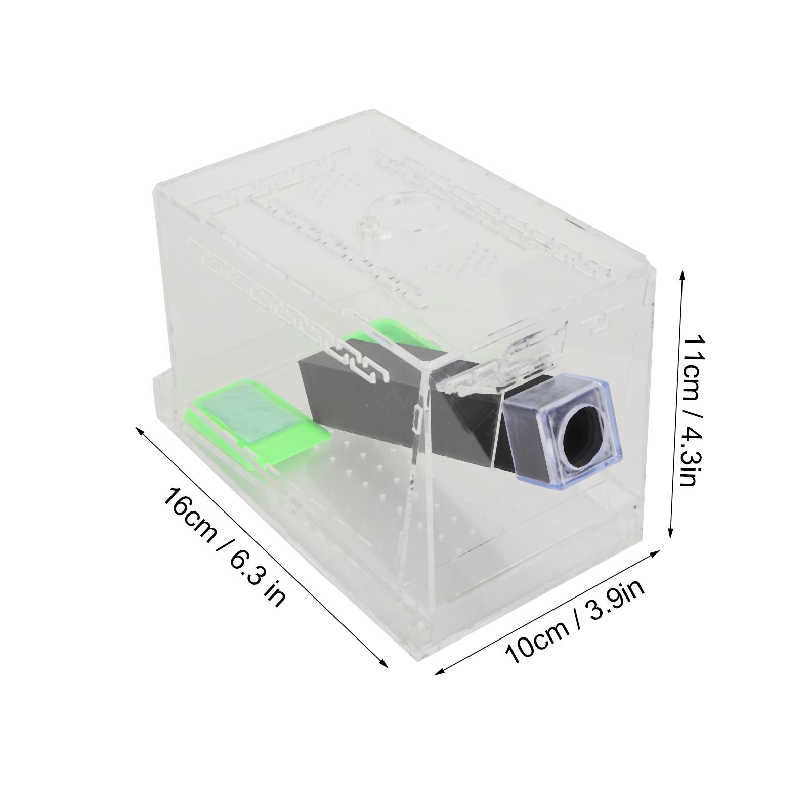 

Акриловый пенал для содержания сверчков с трубками, набор для ухода за насекомыми, тараканами, высокая прозрачность, террариум для рептилий