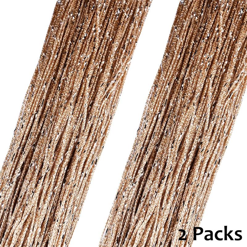 2er-Pack Glitzer-Fadenvorhänge 39x79 Zoll Fransenpaneele Raumteiler Fliegengitter für Heimdeko Tür Fenster Hochzeitsfeier Hotel Wohnzimmer Türöffnungen