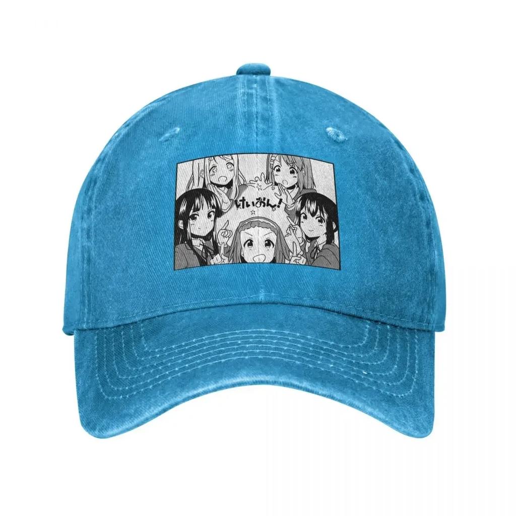 K ON Cute Unisex Baseball Cap Comic Anime Distressed Washed Hats Cap Vintage Outdoor Summer Sun Cap