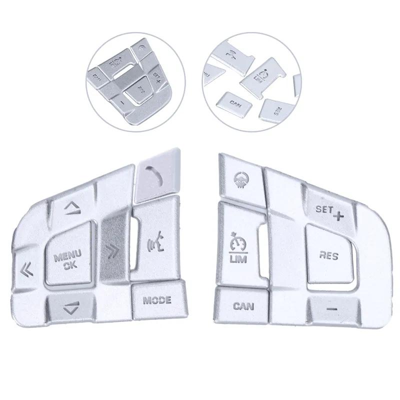 10PCS/Set Steering Wheel Button Trim Cover Replacement for Land Rover Discovery Sport 2015‑