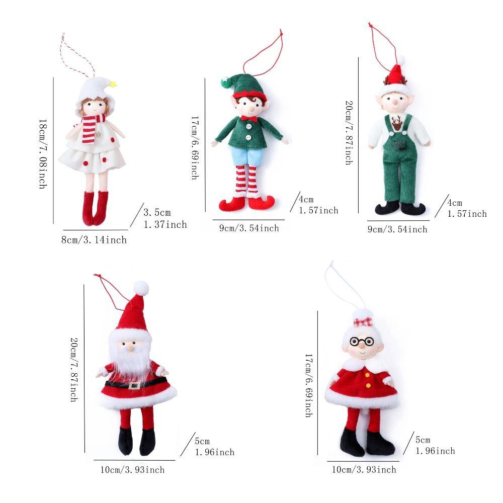 Festive Decor Cloth Christmas Angel Doll Hanging Pendants Skirt Shape Christmas Girl Pendant Cute Toy Pendant Christmas Party