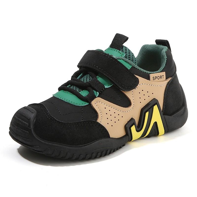 Kids Soft Sole Slip-Resistant Casual Sneakers Boys Girls Toddler Preschool Lightweight PU Upper PVC Outsole
