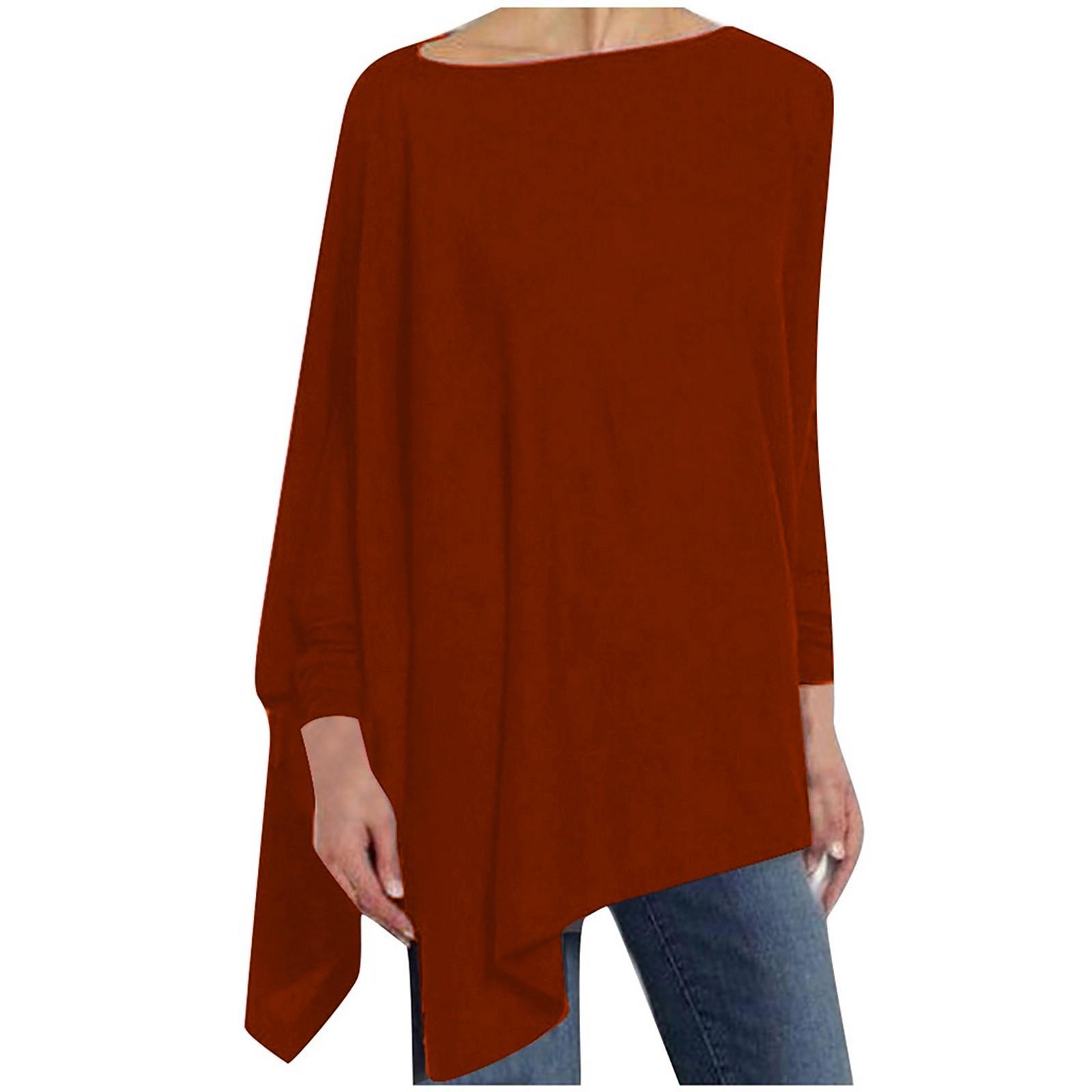 

Fashion Women And Winter Long Sleeve Pullover Casual Tops XL червоний