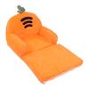 Carrot Foldable Kids Sofa Backrest Armchair 2 In 1 Fold Out Kids Couch Cute Cartoon Children Sofa Bed