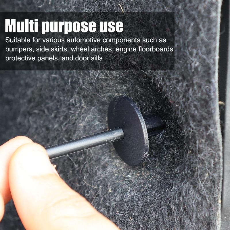 100Pcs Plastic Car Rivet Clips, Universal Auto Fastener Assortment, Wheel Arch Bumper Mudguard Retainer Clips for Vehicle Repair & Replacement