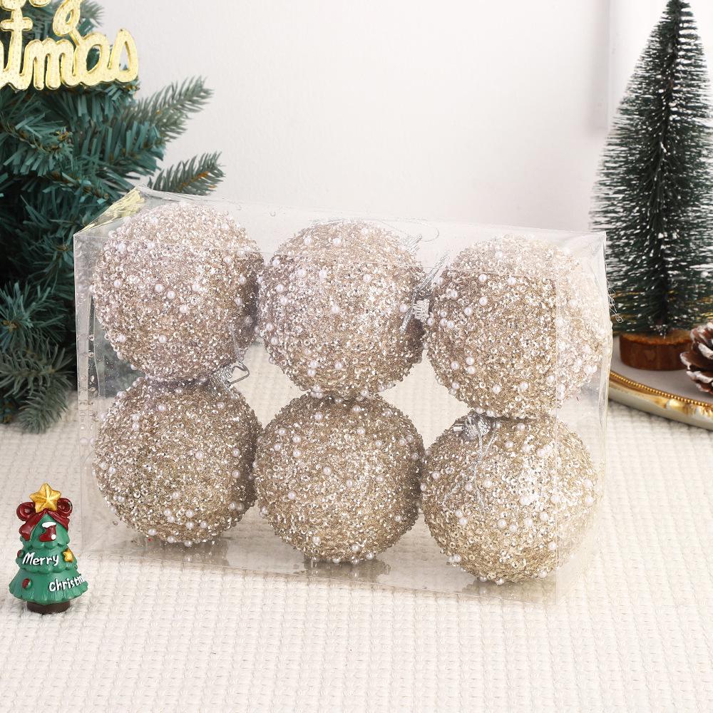 

Трансграничные рождественские шары: Креативные украшения для праздничной вечеринки Set of 6 (8 CM) шампанского