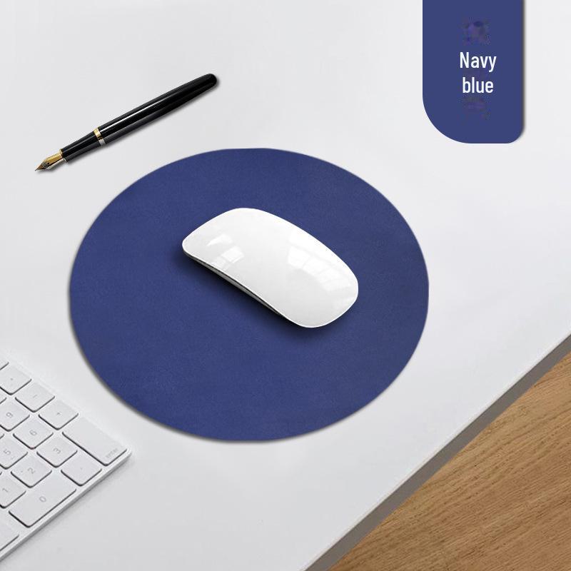 High-Quality White PU Leather Mouse Pad: Dirt-Resistant, Printable, and Round Design