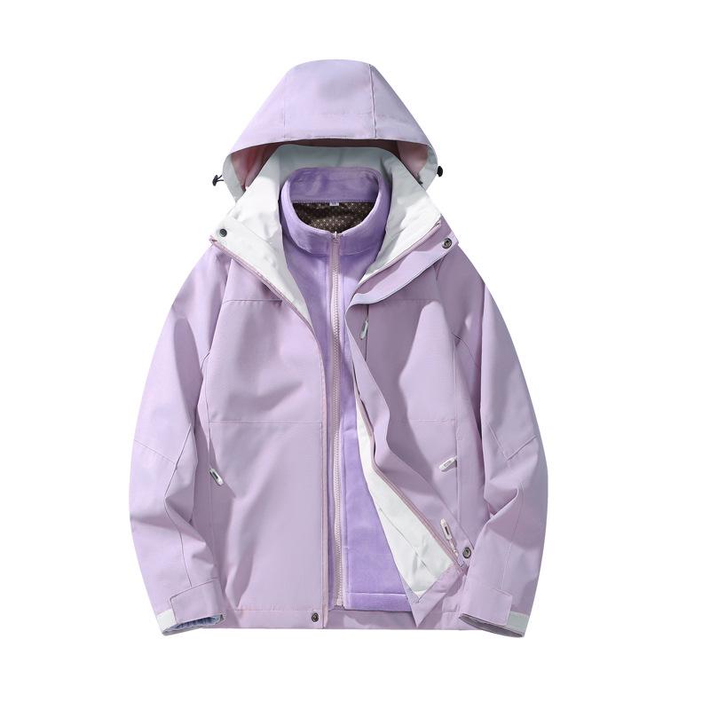 Graphene 3-in-1 Waterproof Windbreaker: Men's and Women's Outdoor Mountaineering and Ski Jacket with Detachable Layers.