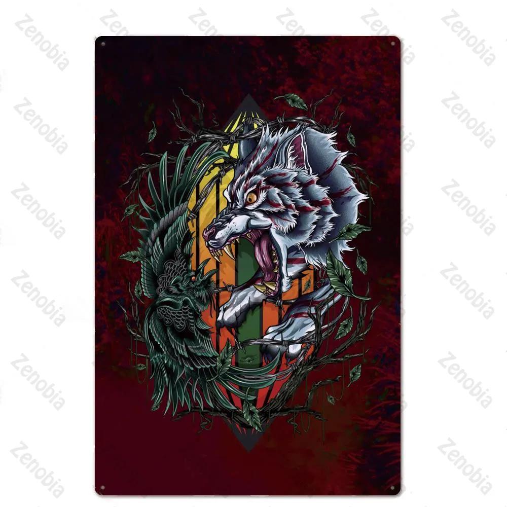 Affiche Métal Tatouage Plaque Métal Décor Boutique de Tatouage Plaque Décorative en Fer Décoration Murale Plaque en Étain Shabby Chic