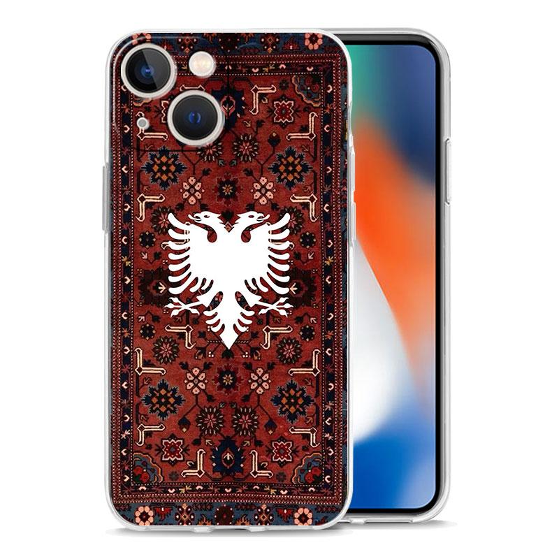 Phone Case For iPhone 17 Air Cases iPhone 16 15 12 13 14 Pro Max SE 7 8 Plus iPhone11 Clear Soft Cover Albania Albanians Flag
