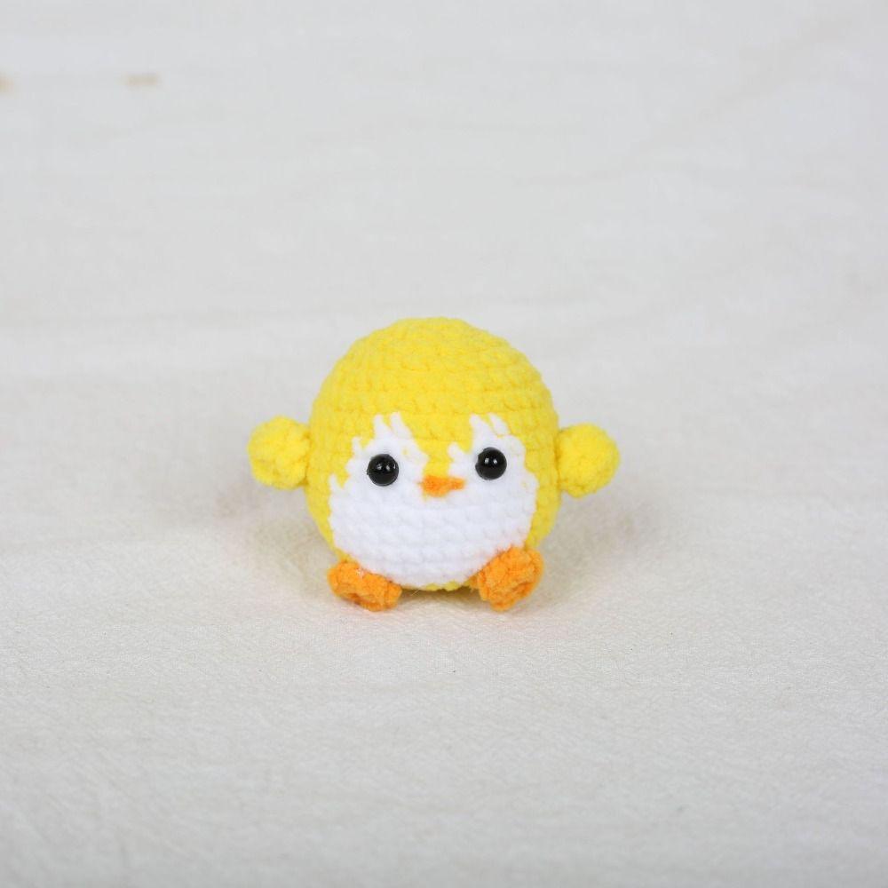 Cartoon Animal Penguin Doll Keychain Handmade Knitted Pendant Crochet Keychain  Backpack